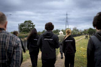 Trainees at Walthamstow Wetlands by Eleanor Church
