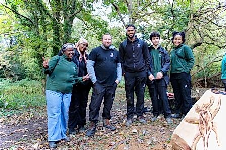 Keeping it Trainees, Fowsia, Amal, Johnathon, Zak and Layla with Senior Reserve Officer Rob